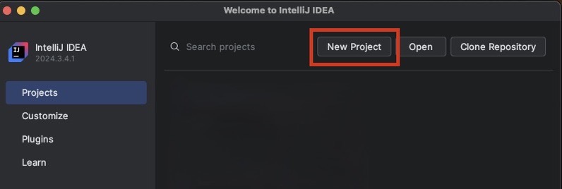 Welcome To IntelliJ Dialog Box